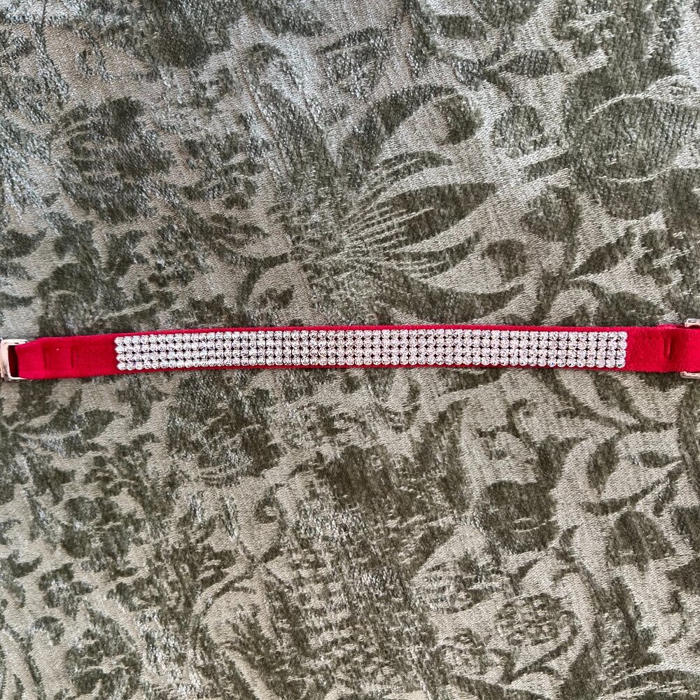 Susan Lanci 4- Row Rhinestone Giltmore Perfect Fit Dog Collar Size 10